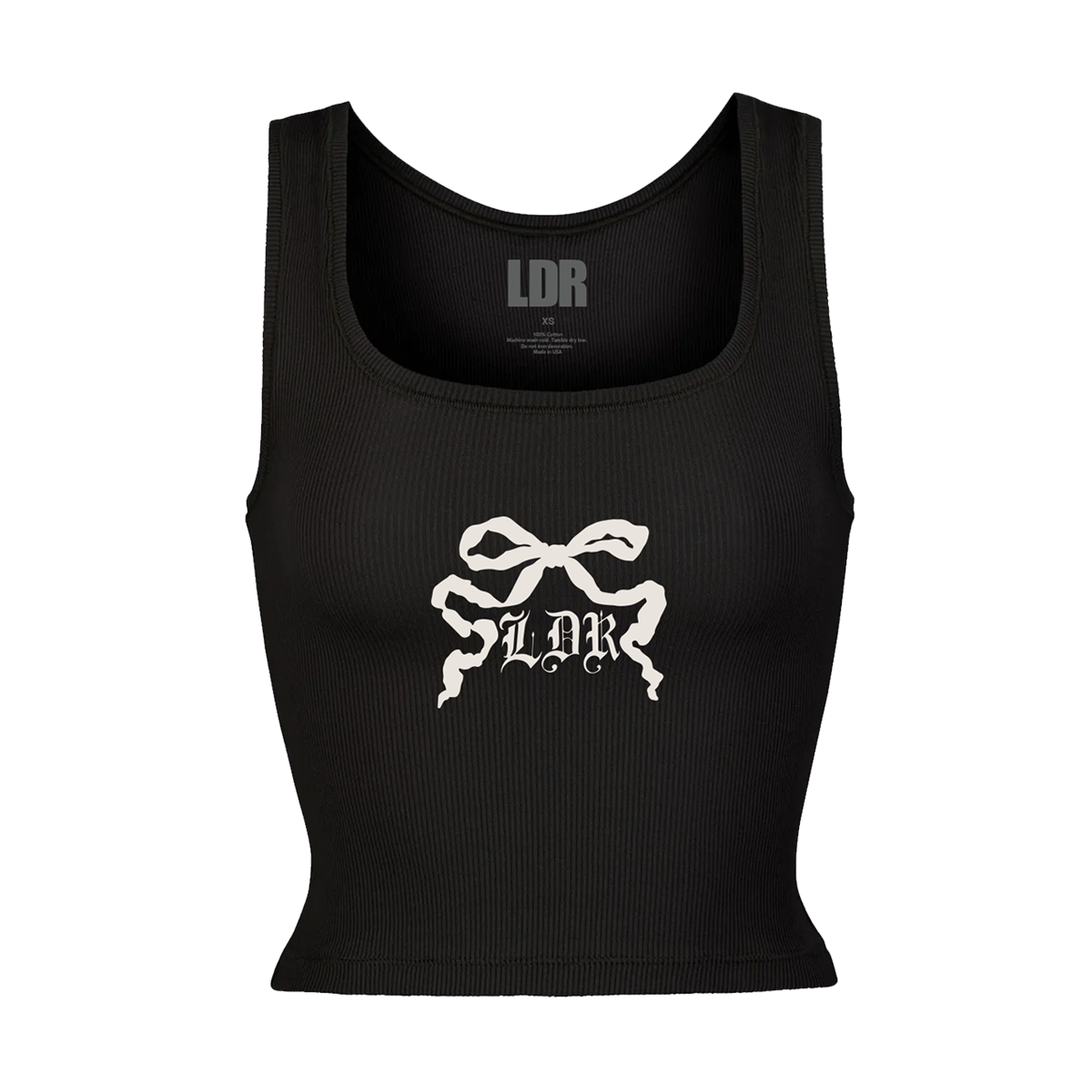 Black Tank Top with LDR Ribbon - Lana Del Rey