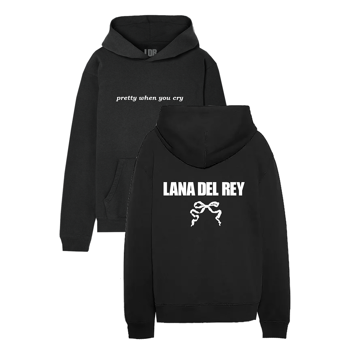 Lana Del Rey - Black Hoodie with Ribbon print
