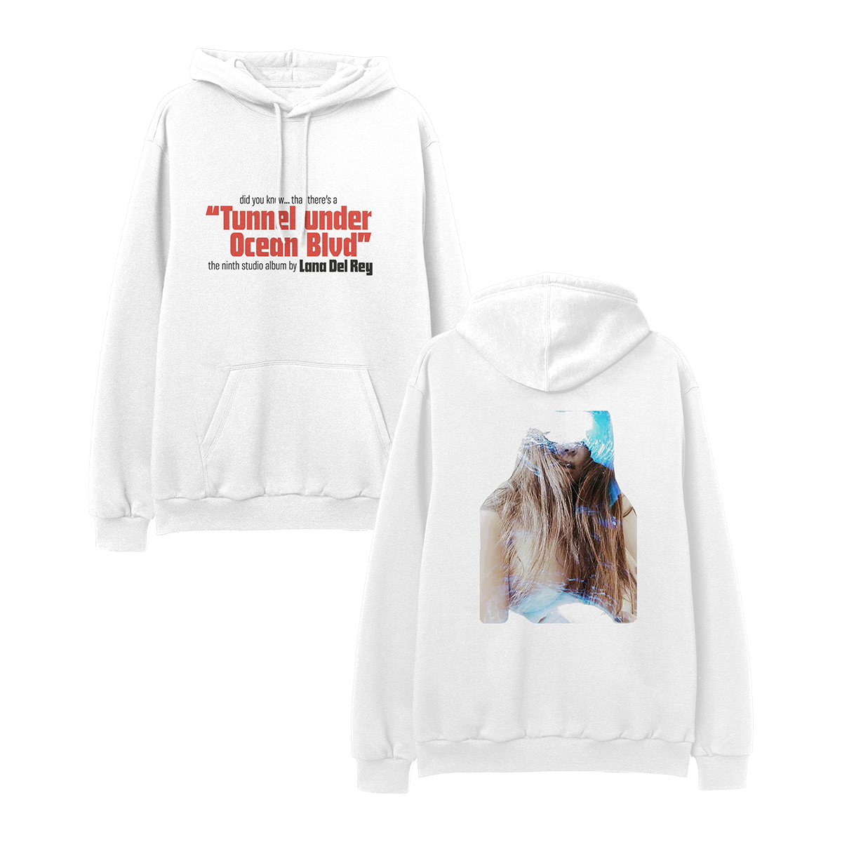 Lana Del Rey - Under Ocean Blvd Hoodie in White