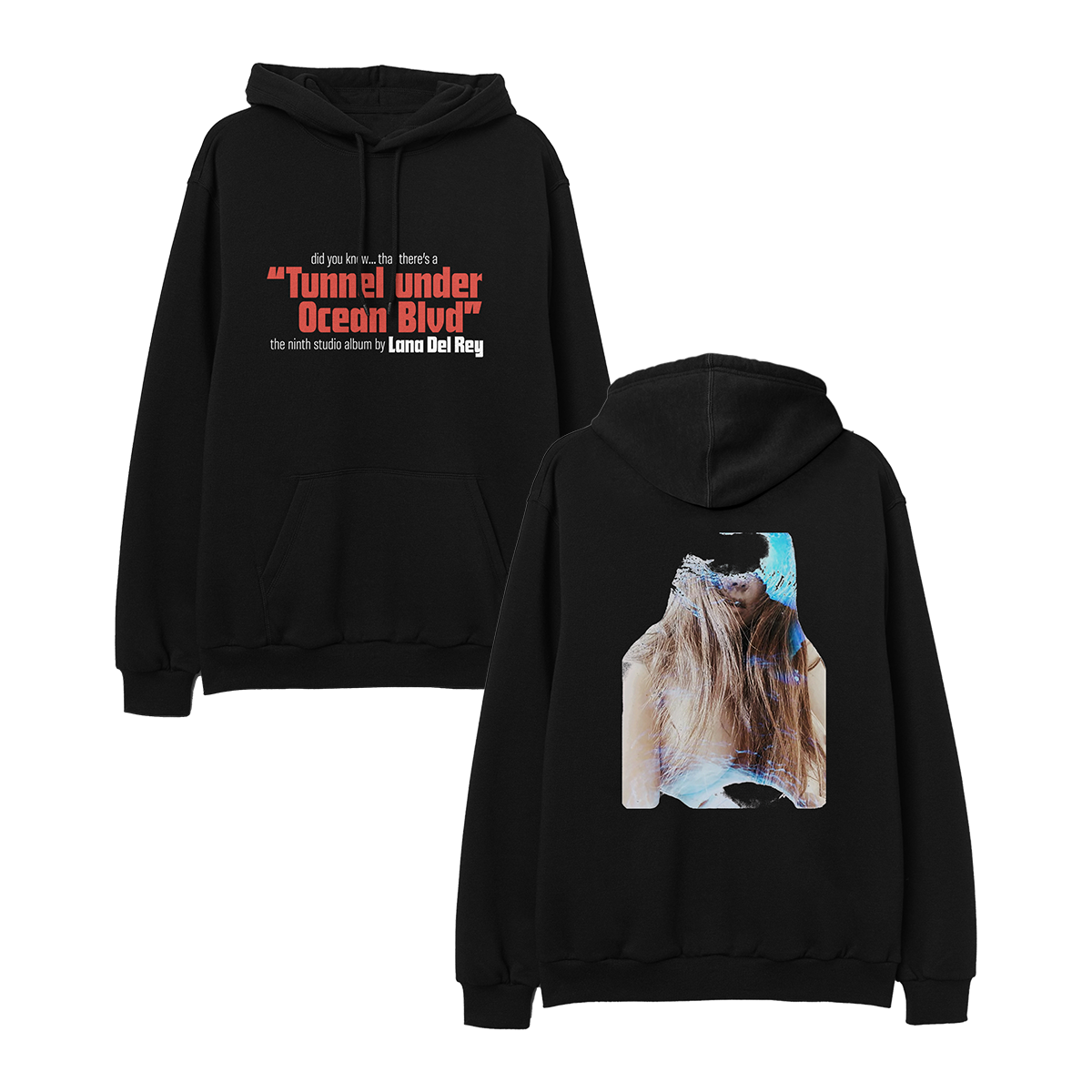 Lana Del Rey - Under Ocean Blvd Hoodie in Black