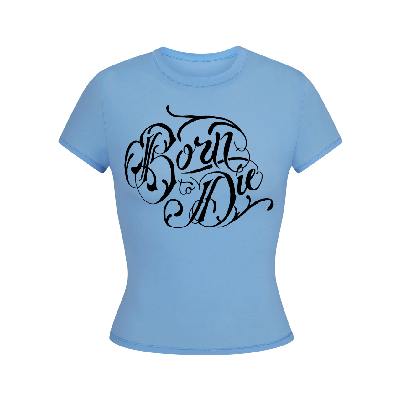 Lana Del Rey - Blue Cropped T-Shirt Born To Die