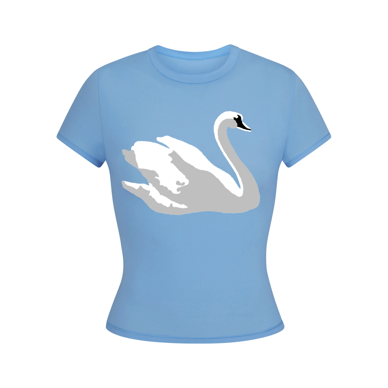 Lana Del Rey - Blue Cropped T-Shirt with Swan